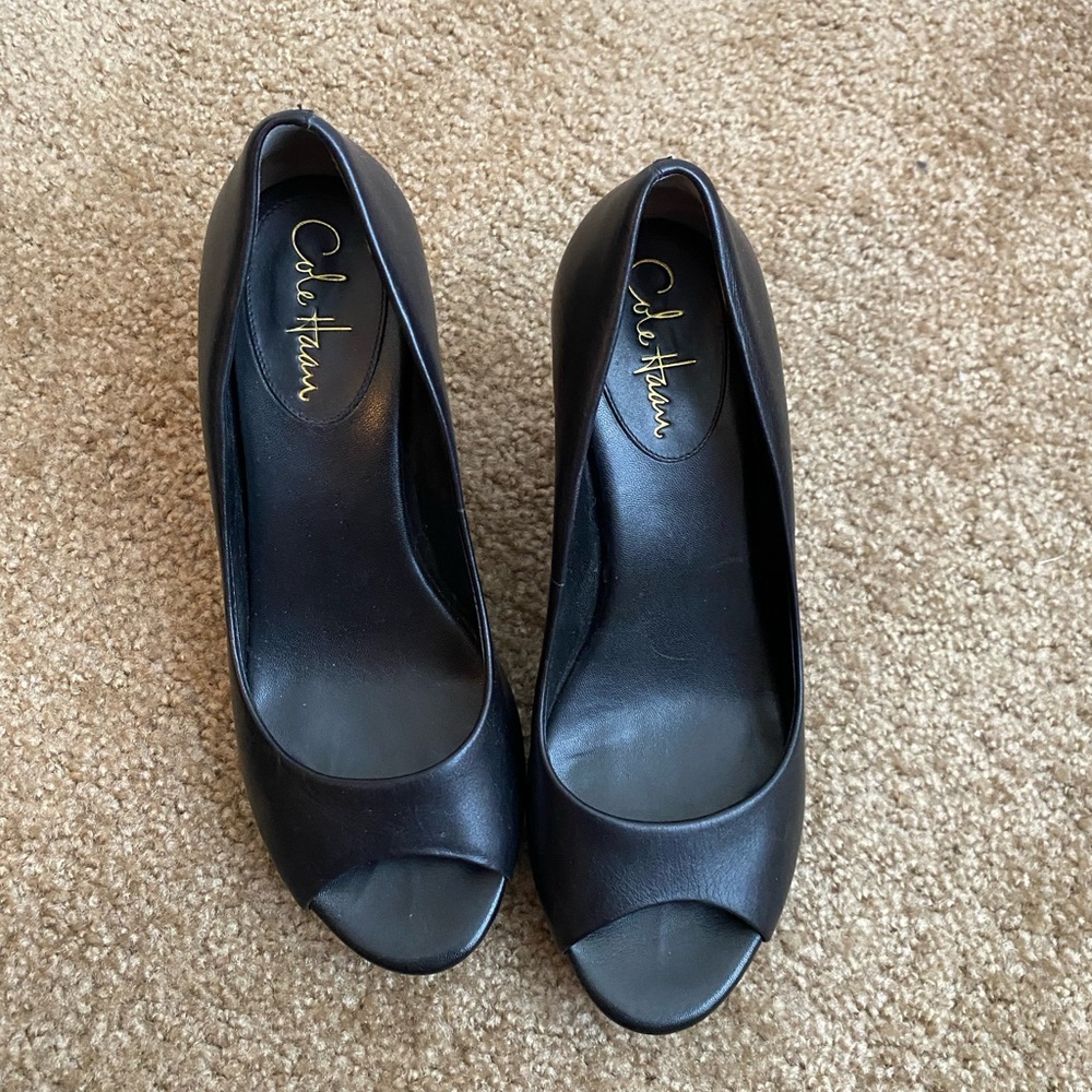 Cole Haan Peep Toe wedge heels